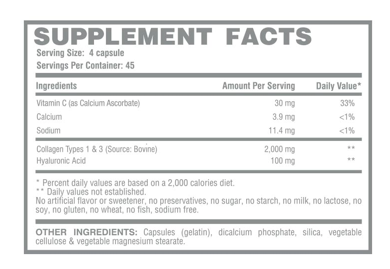 Colageno hidrolizado 180 caps LANDERFIT