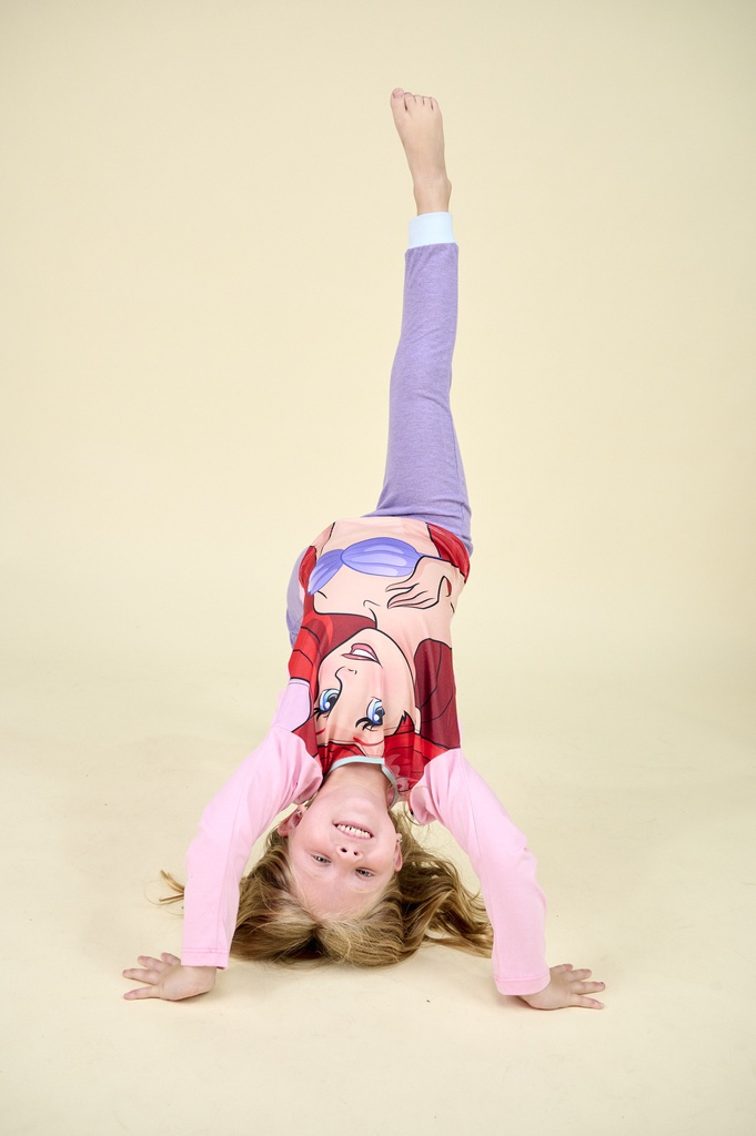 INV. PIJAMA ML SUBLIMADO "PRINCESAS" DE JERSEY MODAL