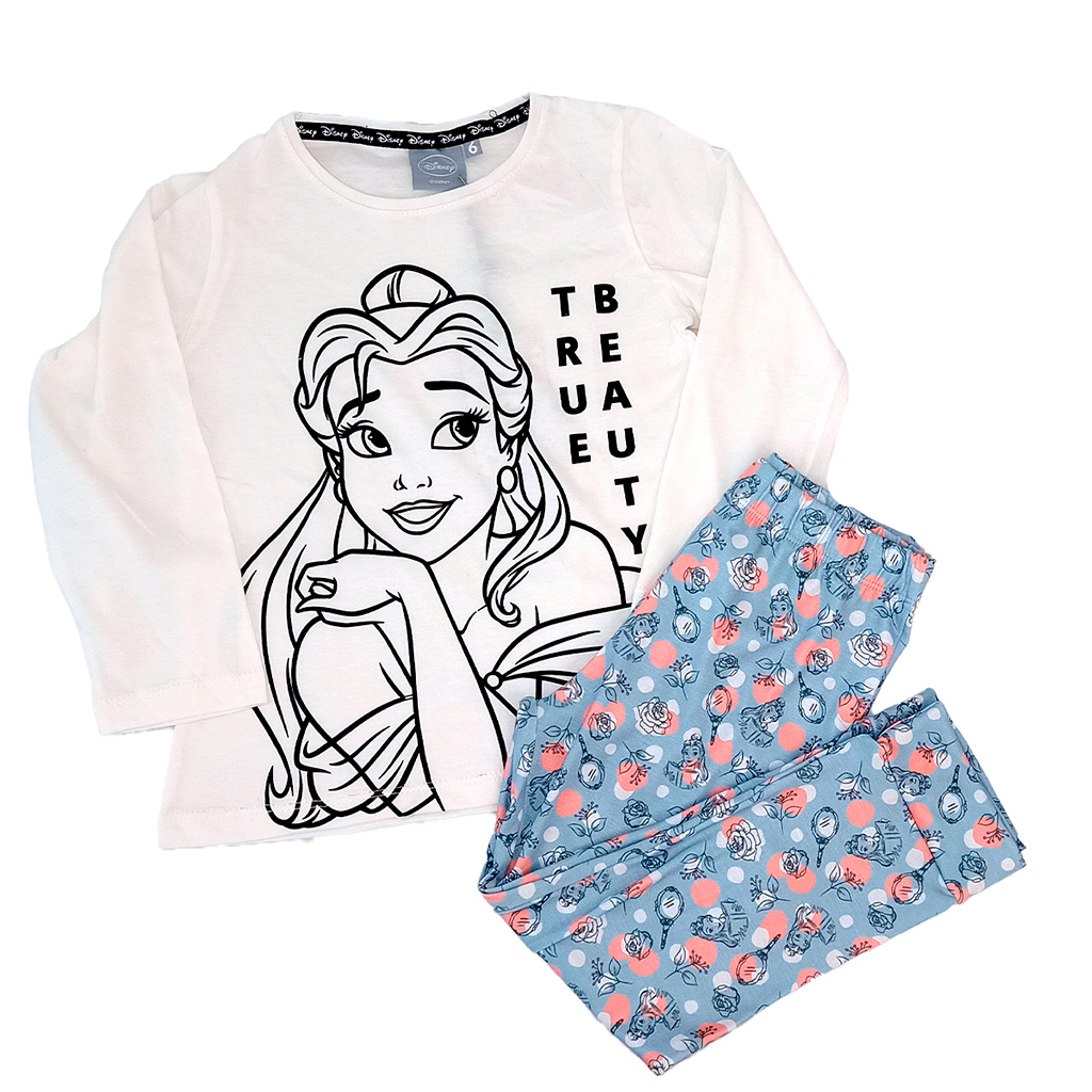 INV. PIJAMA ML ESTAMPADO "PRINCESAS" DE JERSEY MODAL