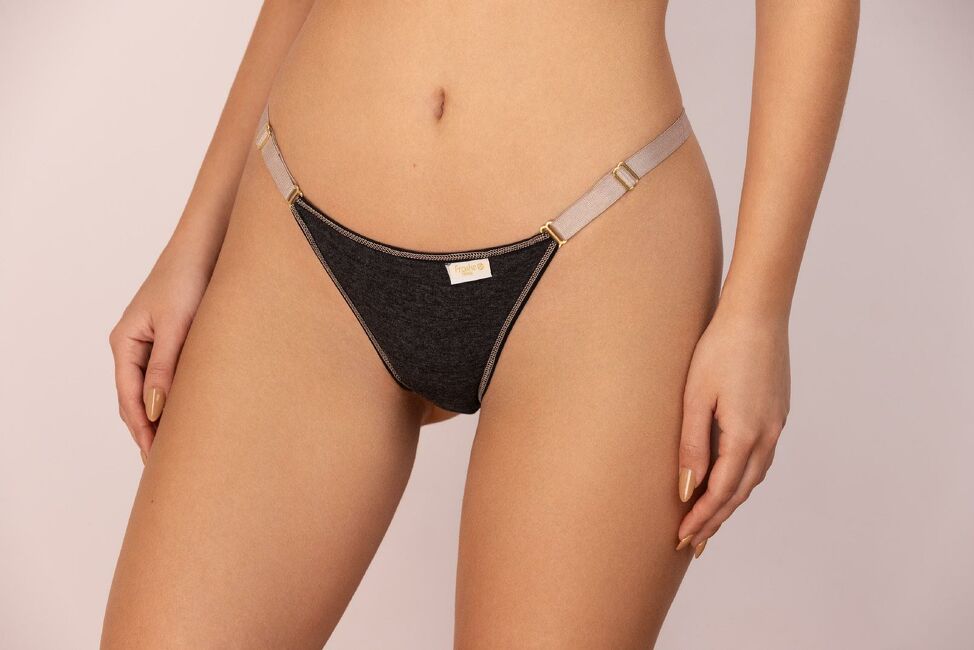 PACK X3 TANGA REGULABLE DE ALGODÓN Y LYCRA "DENIM"