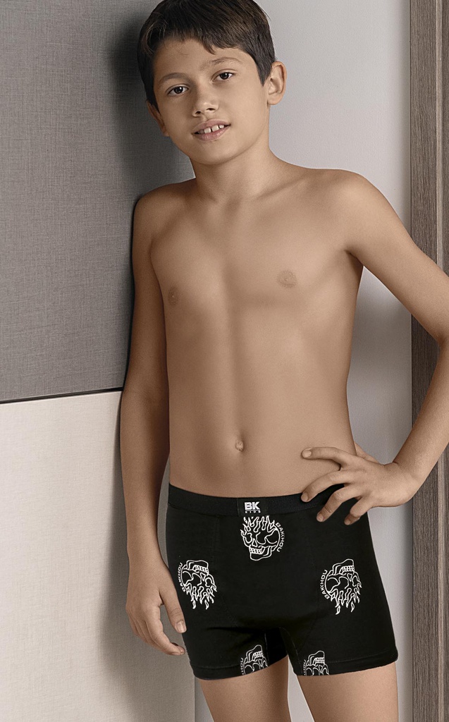 BOXER NENE ALGODÓN Y LYCRA ESTAMPADO "CALAVERA"
