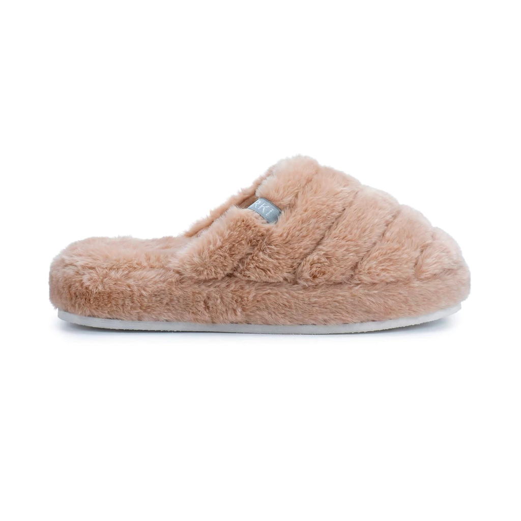 INV. PANTUFLON DE CORDERITO CON COSTURA CANELON apta para lavar en lavarropas