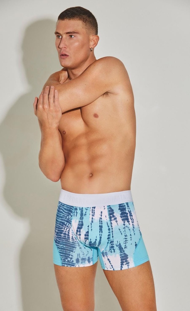 BOXER ALGODÓN Y LYCRA COMBINADO / ELÁSTICO SOBRE RELIEVE