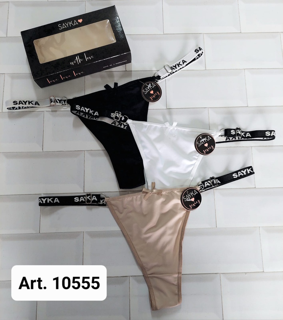 Pack x 3 Colaless microfibra c/bretel regulable Sayka