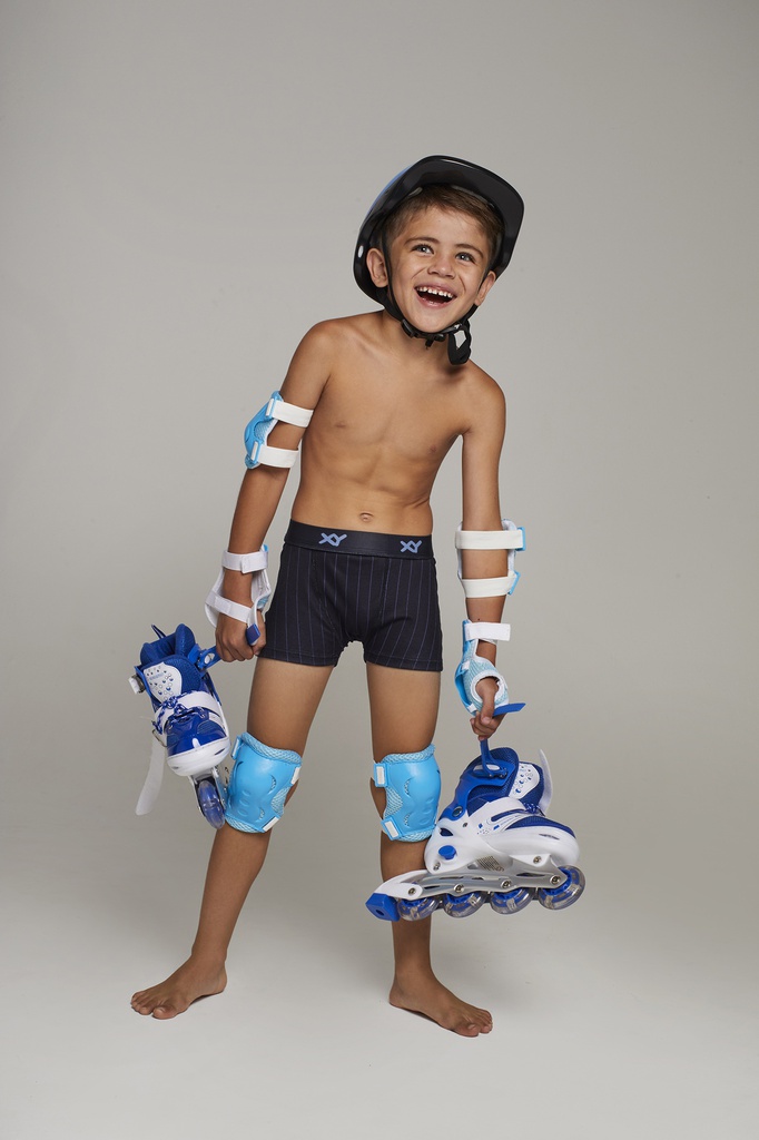 Bóxer niño algodón-lycra "RAYADO VERTICAL"