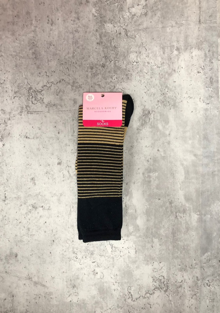 MEDIA EXTRA LARGA DAMA RAYADA