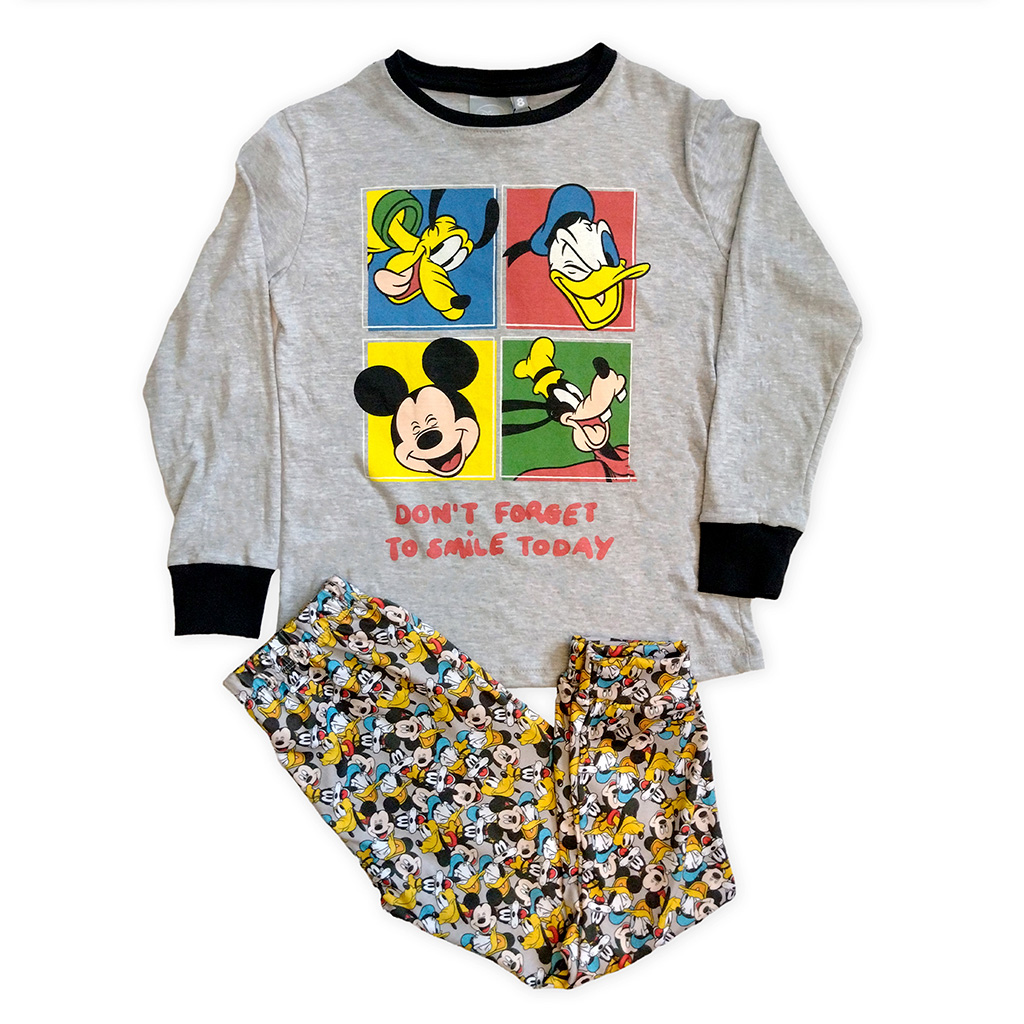 LIQUIDACION ! - INV. PIJAMA DE JERSEY MODAL ML ESTAMPADO "MICKEY" Y PANTALON SUBLIMADO