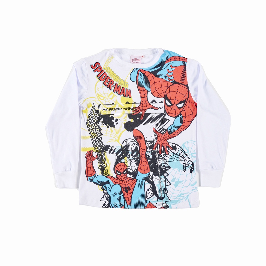  INV. PIJAMA DE JERSEY MODAL ML SUBLIMADO "SPIDERMAN" Y PANTALON LISO