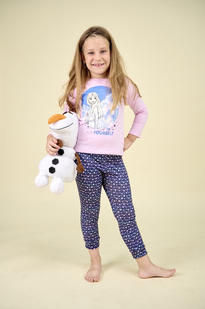  INV. PIJAMA COMBINADO ML ESTAMPADO "FROZEN" DE JERSEY MODAL