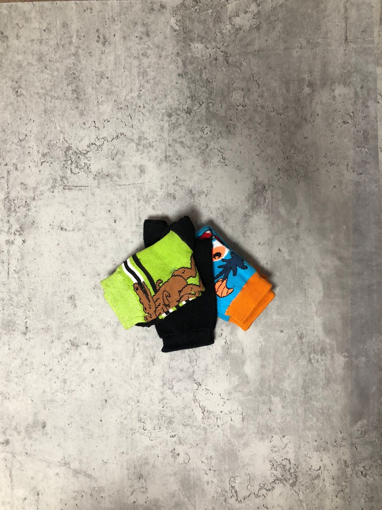 PACK X 3 MEDIAS NENE 3/4 ESTAMPADAS Y LISA