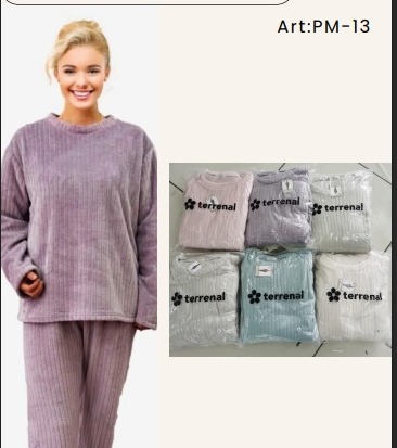 INV. PIJAMA TERRENAL SOFT PELUCHE LISO ACANALADO -6026