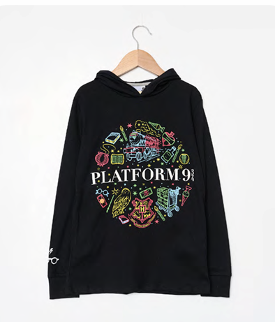 LIQUIDACION ! - INV. REMERA DE ALGODÓN ESTAMPADA CON CAPUCHA "HARRY POTTER"