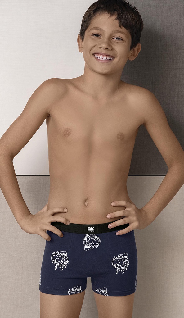BOXER NENE ALGODÓN Y LYCRA ESTAMPADO "CALAVERA"