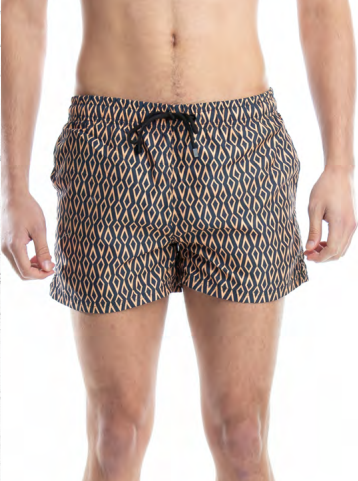 VER. PREMIUM SHORT DE BAÑO ESTAMPADO CON BOLSILLO TRASERO