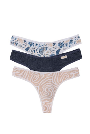 PACK X3 COLALES ESPECIAL DE ALGODÓN Y LYCRA ESTAMPADA "MEDITERRANEO"