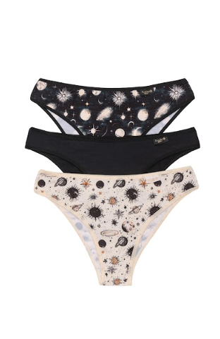 PACK X3 VEDETINA DE MICROFIBRA ESTAMPADA "SPACE"