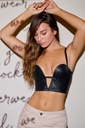 CORSET DE TELA ENGOMADA SNAKE CON DETALLE EN ESCOTE Y ESPALDA