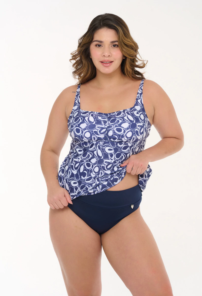 VER. MALLA TANKINI TIRO CORTO ESTAMPADA