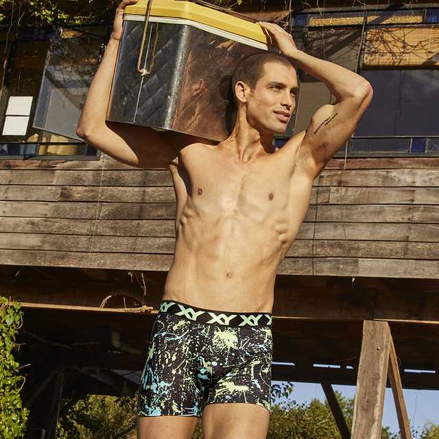 Bóxer algodón-lycra / pinza central "MANCHAS"