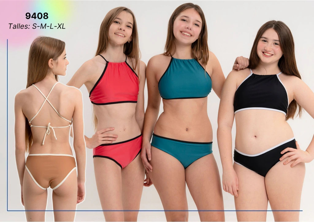 VER. MALLA BIKINI TEENS TOP BRETEL FINO Y ESPALDA CRUZADA LISA