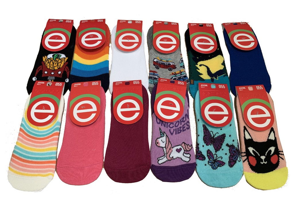 MEDIA JUVENIL INVISIBLE ESTAMPADO