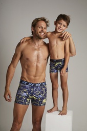 [XY1036] Bóxer niño algodón-lycra estampado "MANCHAS"