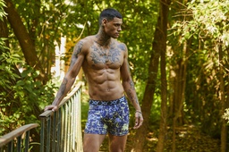 [XY1336] Bóxer algodón-lycra / pinza central "MANCHAS"