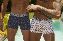 [XY1360] NUEVO - Bóxer algodón-lycra / pinza central "DONUTS"