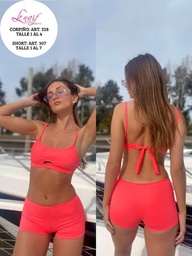 [NAIF328] BLACK! -15% OFF !! - MALLA TOP DE TRICOT LISO CON APERTURA Y TAZA DESMONTABLE