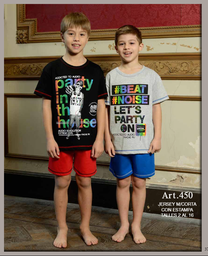 [PIA450] VER. NENE PIJAMA JERSEY MANGAS CORTAS ESTAMPADO