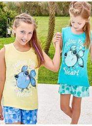 [MAR6028] VER. PIJAMA JERSEY ESTAMPADO "HEART" VERANO