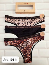 [SAY10611] PACK X3 VEDETINA MICROFIBRA ESTAMPADA C/ELASTICO PERSONALIZADO