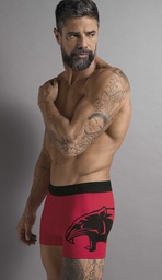 [BAK2024] OFERTON! - BOXER ALGODON Y LYCRA LISO, CON ESTAMPA LOCALIZADA PANTERA Y ELASTICO SOBRE RELIEVE NEGRO