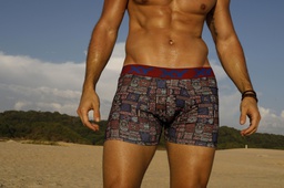 [XY1319] BOXER ALGODÓN-LYCRA / PINZA CENTRAL "AZTECA"  -