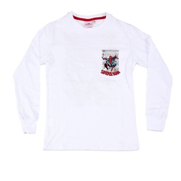 [DIS80915]  INV. REMERA DE JERSEY ML DOBLE ESTAMPA "SPIDERMAN" CON PUÑOS