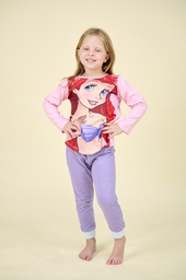 [DIS82269]  INV. PIJAMA ML SUBLIMADO "PRINCESAS SIRENITA ARIEL" DE JERSEY MODAL