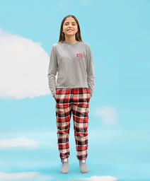 [ELE2470]  INV. PIJAMA PANTALON PILU CUADRILLE TEEN