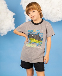 [ELE2555] VER. PIJAMA REMERA Y SHORT "TIBURON-DINO"