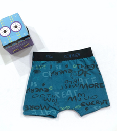 [G35134] BOXER NENE ALGODÓN Y LYCRA ESTAMPADO "LETRAS"