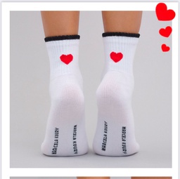 [MKS64102] MEDIA 1/2 CAÑA CORTA DEPORTIVA DAMA "SPORT" CORAZON SAN VALENTIN