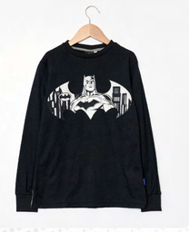 [DIS87007]  INV. REMERA DE ALGODÓN CON DOBLE ESTAMPA "BATMAN"