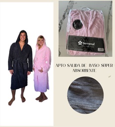 [TERREBCF4] INV. BATA CORAL FLEECE ACANALADA CON CAPUCHA apta para salida de baño