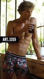 [XY1315] BOXER DE ALGODÓN Y LYCRA ESTAMPADO "YUYOS"