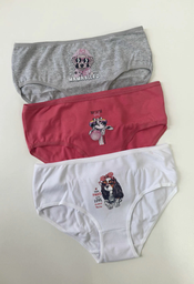[KIE6139] PACK X3 BOMBACHA NENA ALGODÓN Y LYCRA ESTAMPADA