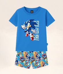[DIS85538] VER. PIJAMA REMERA DE ALGODÓN Y SHORT SUBLIMADO "SONIC"