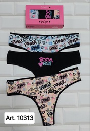 [SAY10313] PACK X3 CULOTELESS DE ALGODON Y LYCRA ESTAMPADO