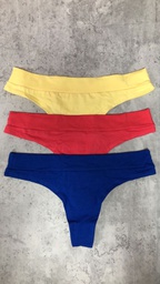 [VOL303-1] PACK X3 COLALES DE ALGODÓN Y LYCRA CON CINTURA Y DOBLADILLO