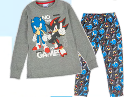 [DIS85554] INV. PIJAMA DE ALGODÓN SUBLIMADO CON PANTALON DE MODAL SUBLIMADO "SONIC"
