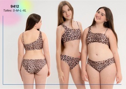 [VYO9412] VER. MALLA BIKINI TEENS UN SOLO HOMBRO ESTAMPADA "ANIMAL PRINT"