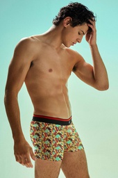 [G33221] BOXER DE ALGODON Y LYCRA ESTAMPADO "CORAL"